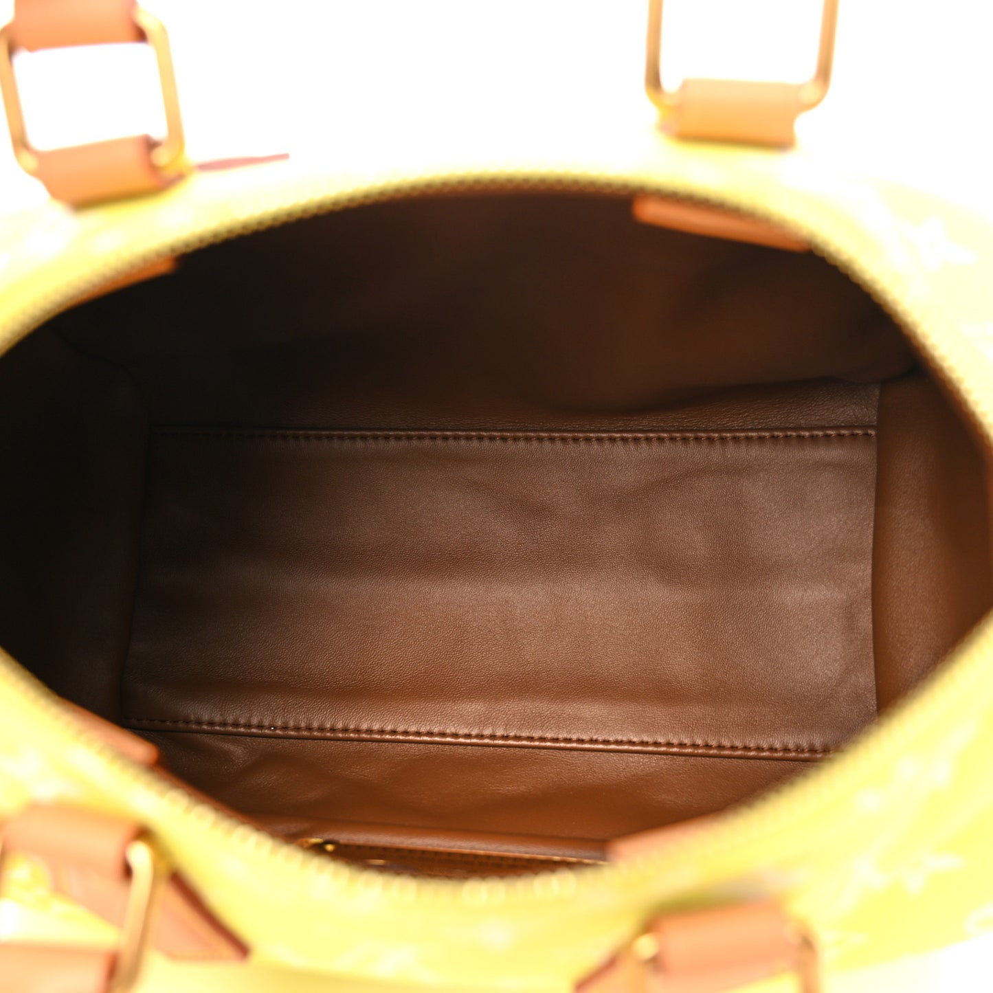 Calfskin Monogram Speedy P9 Bandouliere 25 Lemonade Yellow