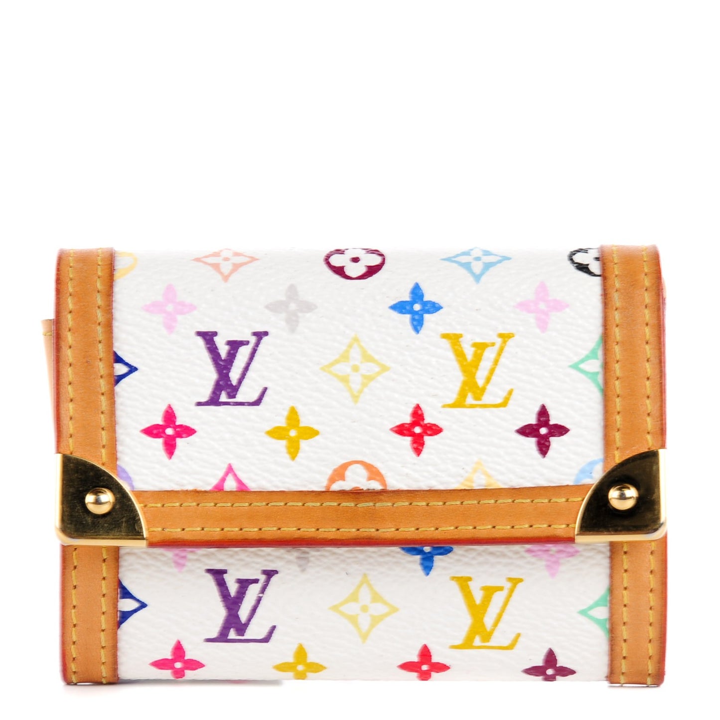 Monogram Multicolor Porte-Monnaie Billets Wallet White