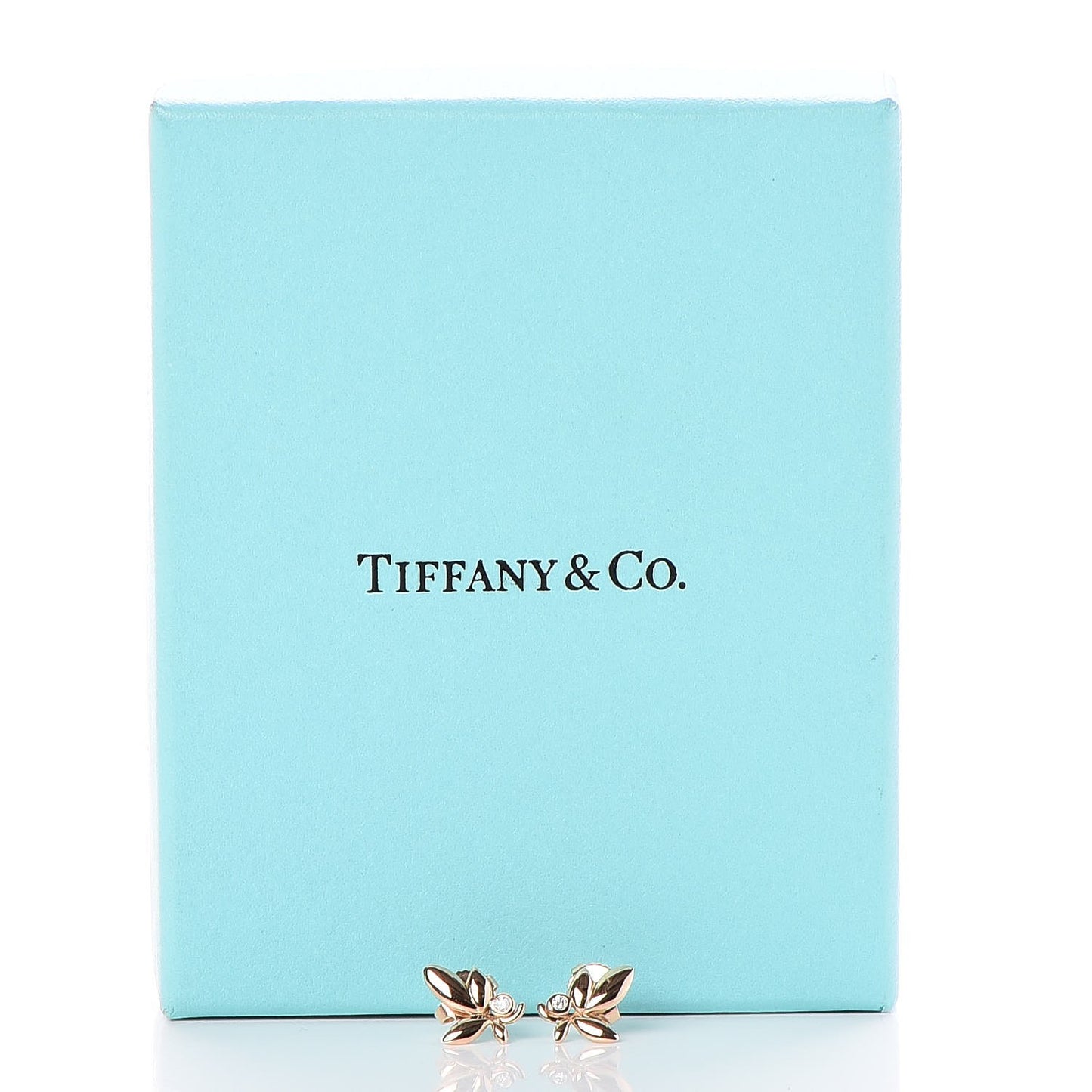 18K Rose Gold Diamond Paloma Picasso Olive Leaf Earrings