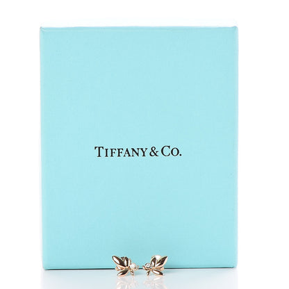 Tiffany 18K Rose Gold Diamond Paloma Picasso Olive Leaf Earrings 7 of 7