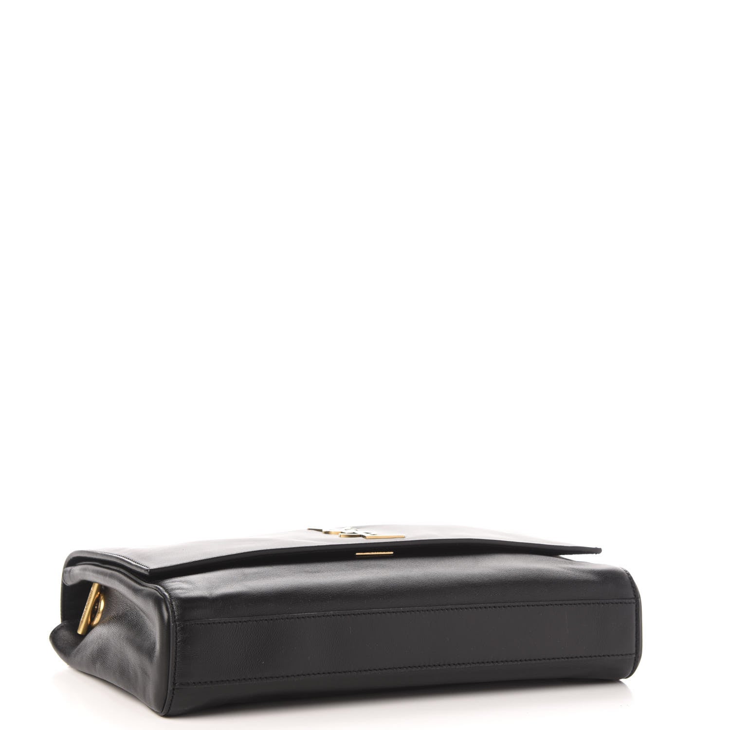 Saint Laurent Smooth Calfskin Suede Medium Reversible Monogram Kate Satchel Black 14 of 20
