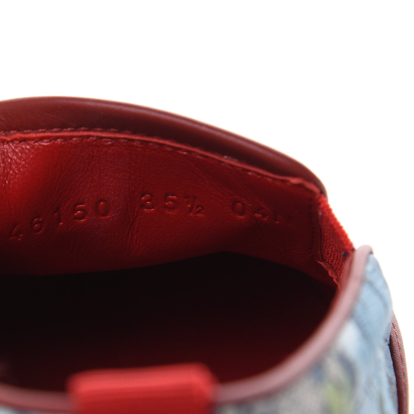 GG Supreme Monogram Blooms Womens Slip On Sneakers 35.5 Beige Blue Navy Red