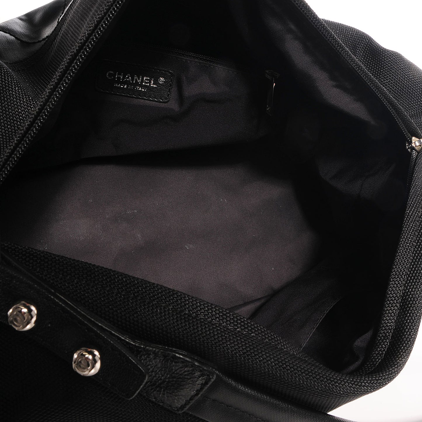 Coated Canvas Paris Biarritz Hobo Black