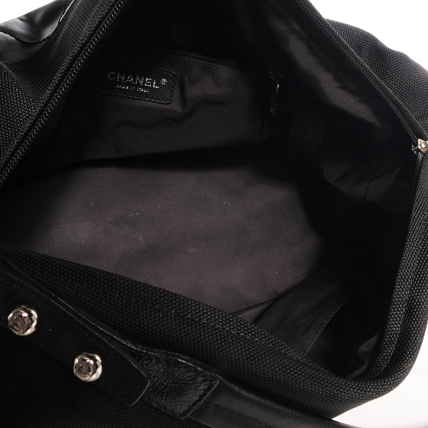 Chanel Coated Canvas Paris Biarritz Hobo Black 5 of 7