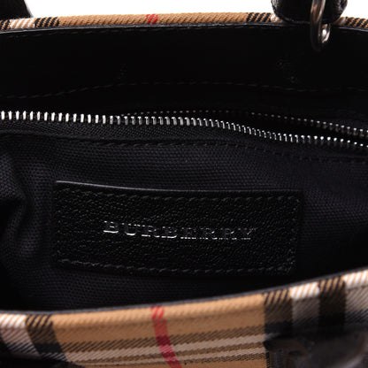 Burberry Goatskin Vintage Check Baby Banner Tote Black 8 of 17