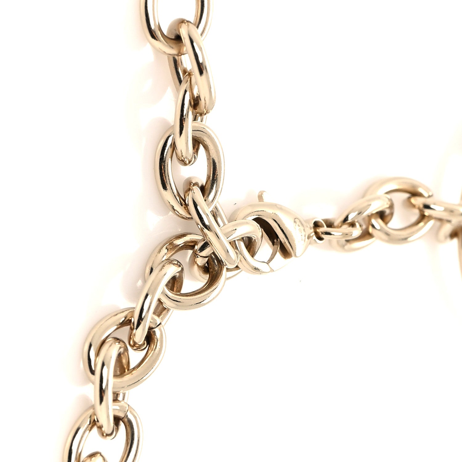 Chanel Metal Lambskin Chain Logo Belt 80 Gold 3 of 4