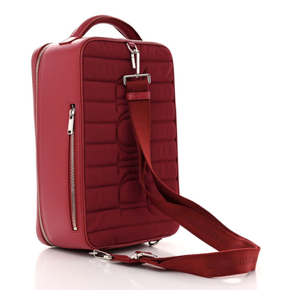 Christian Dior Calfskin Oblique Galaxy Perforated Marsupio World Tour Pelle Sling Red White 3 of 12