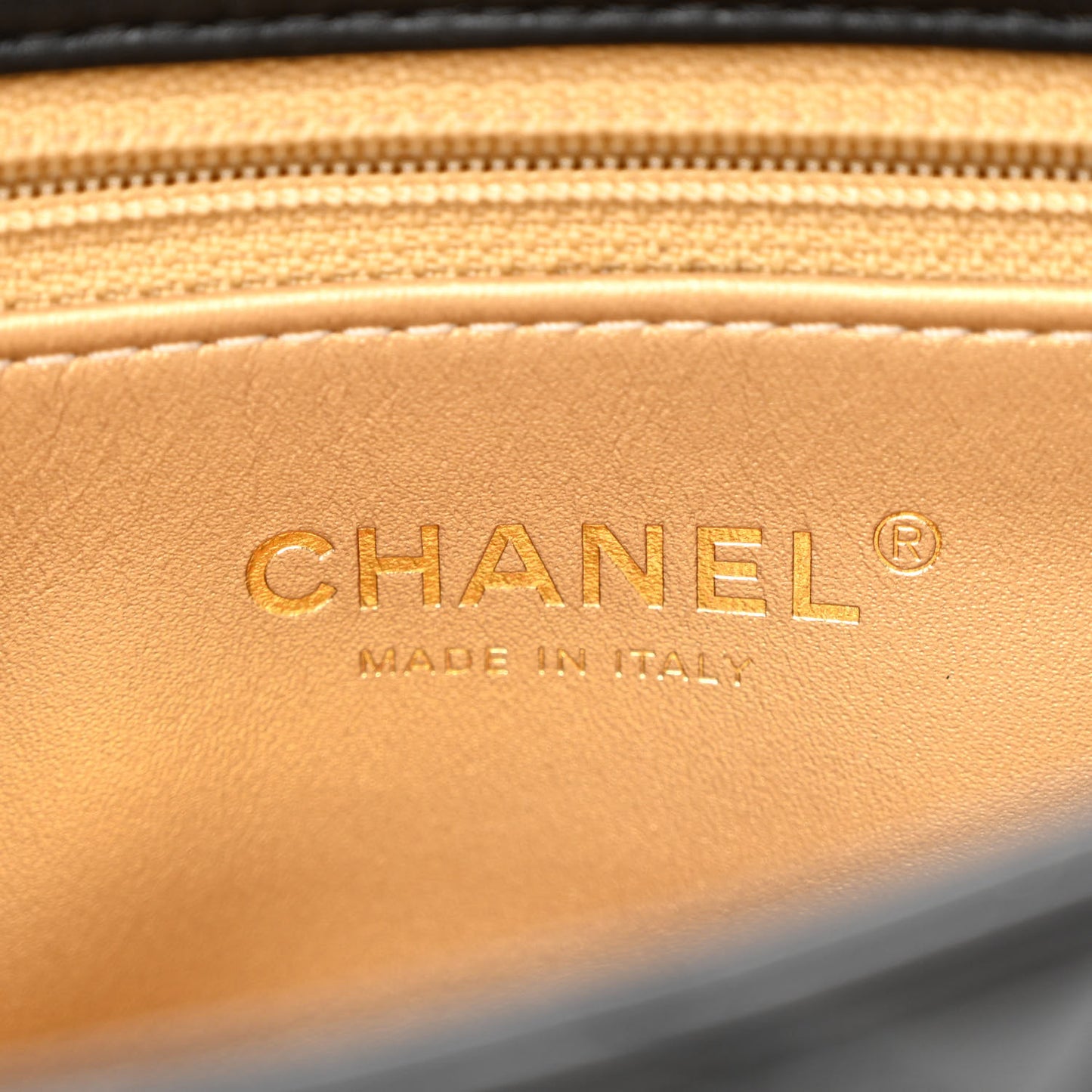 Lambskin Quilted CC Crystal Logo Chain Flap Black