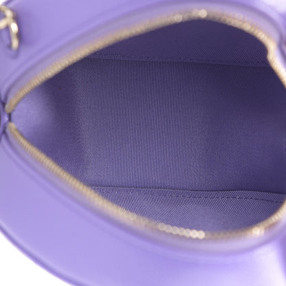 Chanel Caviar Quilted Round Clutch With Chain Purple 5 of 11