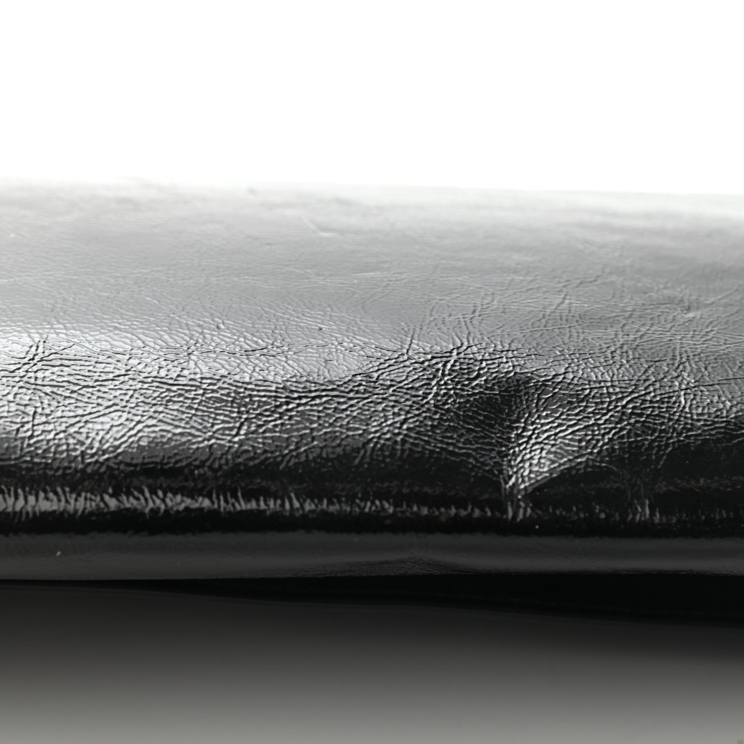 Saint Laurent Textured Patent Monogram Large Belle De Jour Clutch Black 9 of 12
