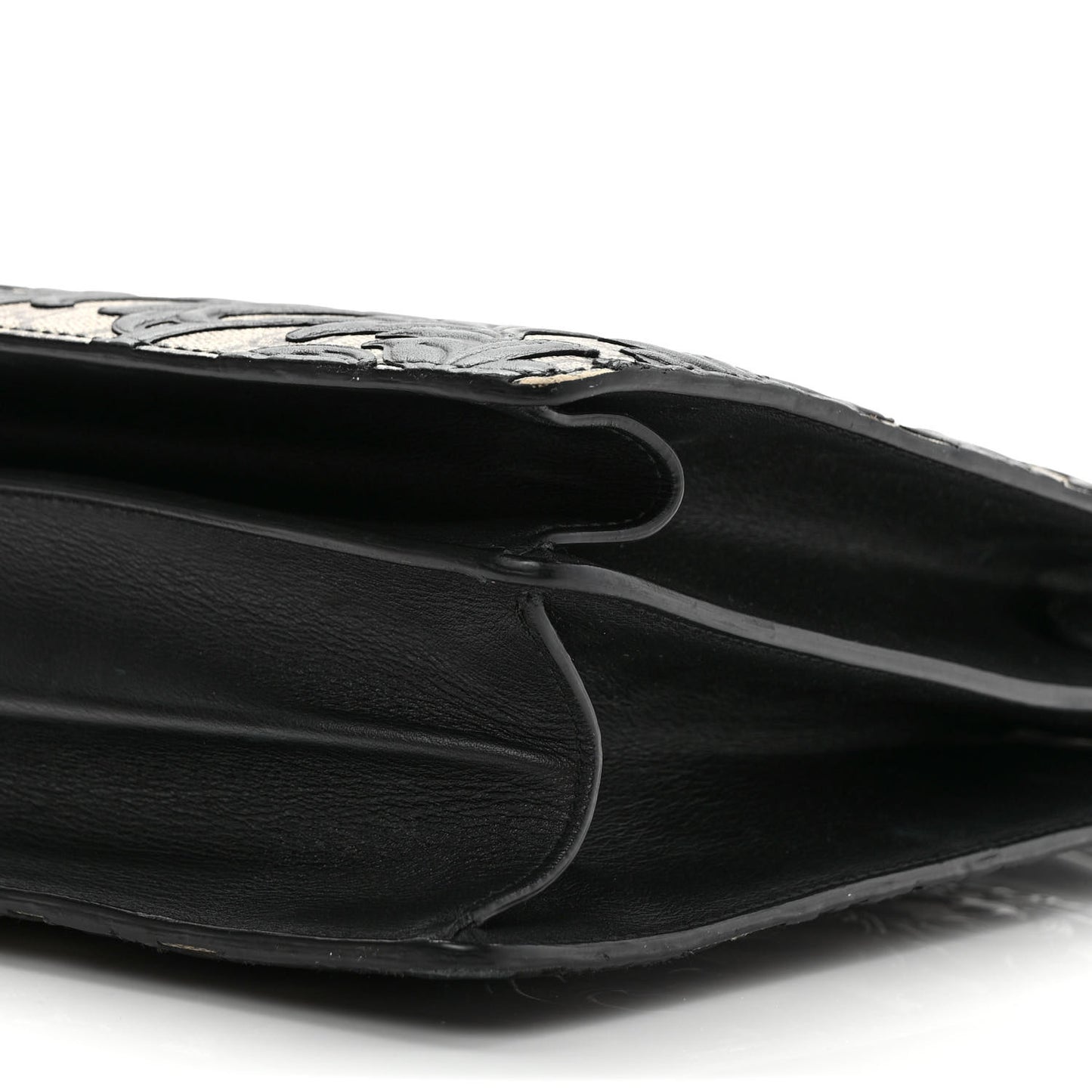 GG Supreme Monogram Arabesque Small Top Handle Bag Beige Black