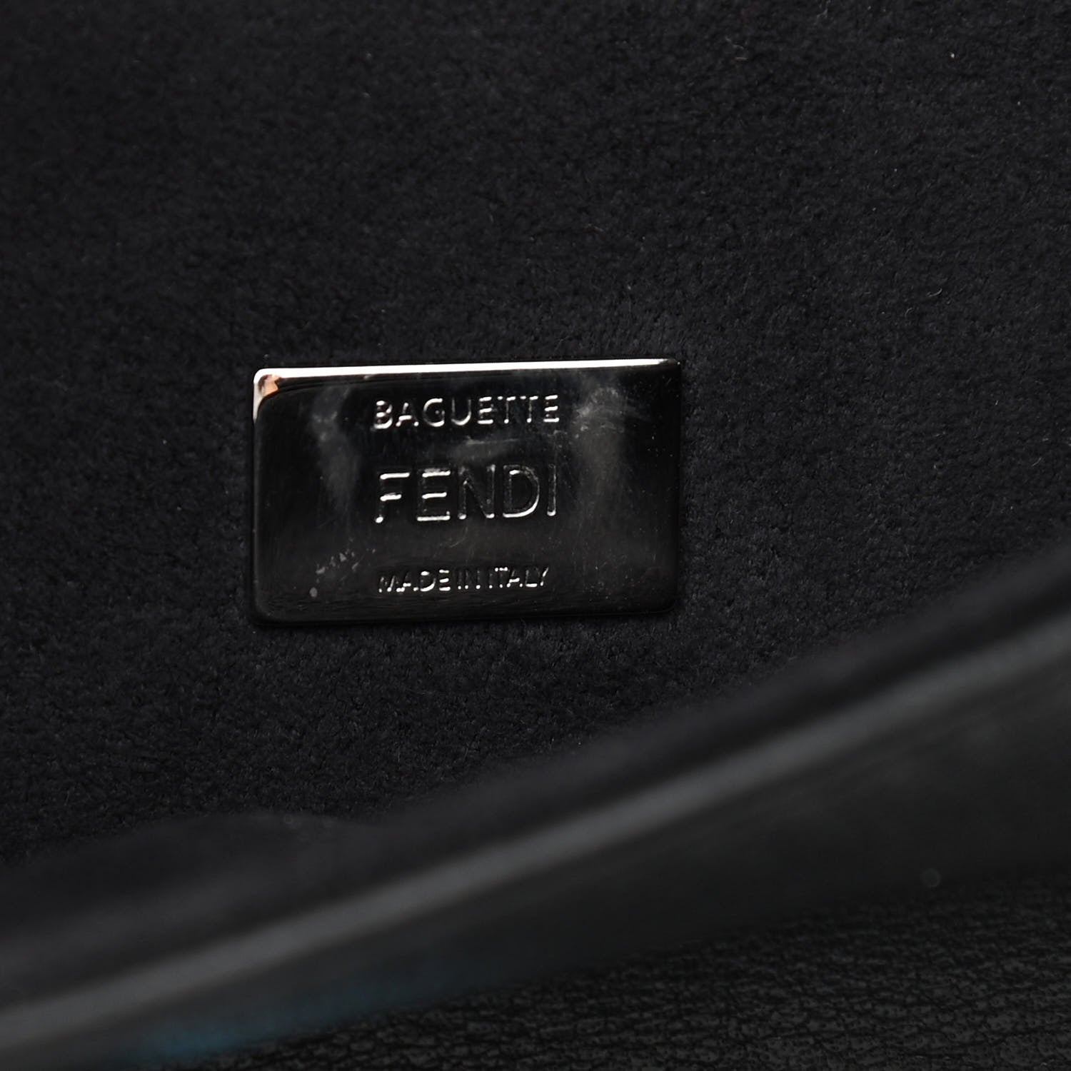 Fendi Vitello Dolce Elaphe Monster Eyes Micro Double Baguette Black Naturale 8 of 11