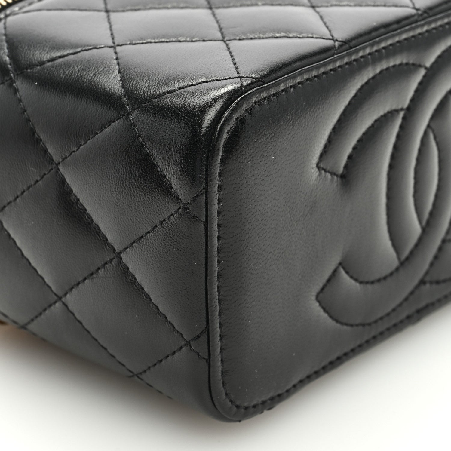 Chanel Lambskin Quilted Small CC Dynasty Vanity Case With Chain Black 9 of 10