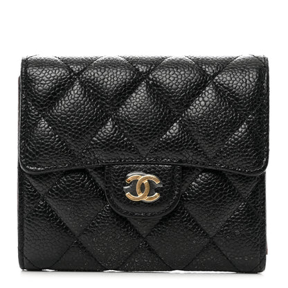 Chanel Caviar Quilted Compact Flap Wallet Black 1 of 10