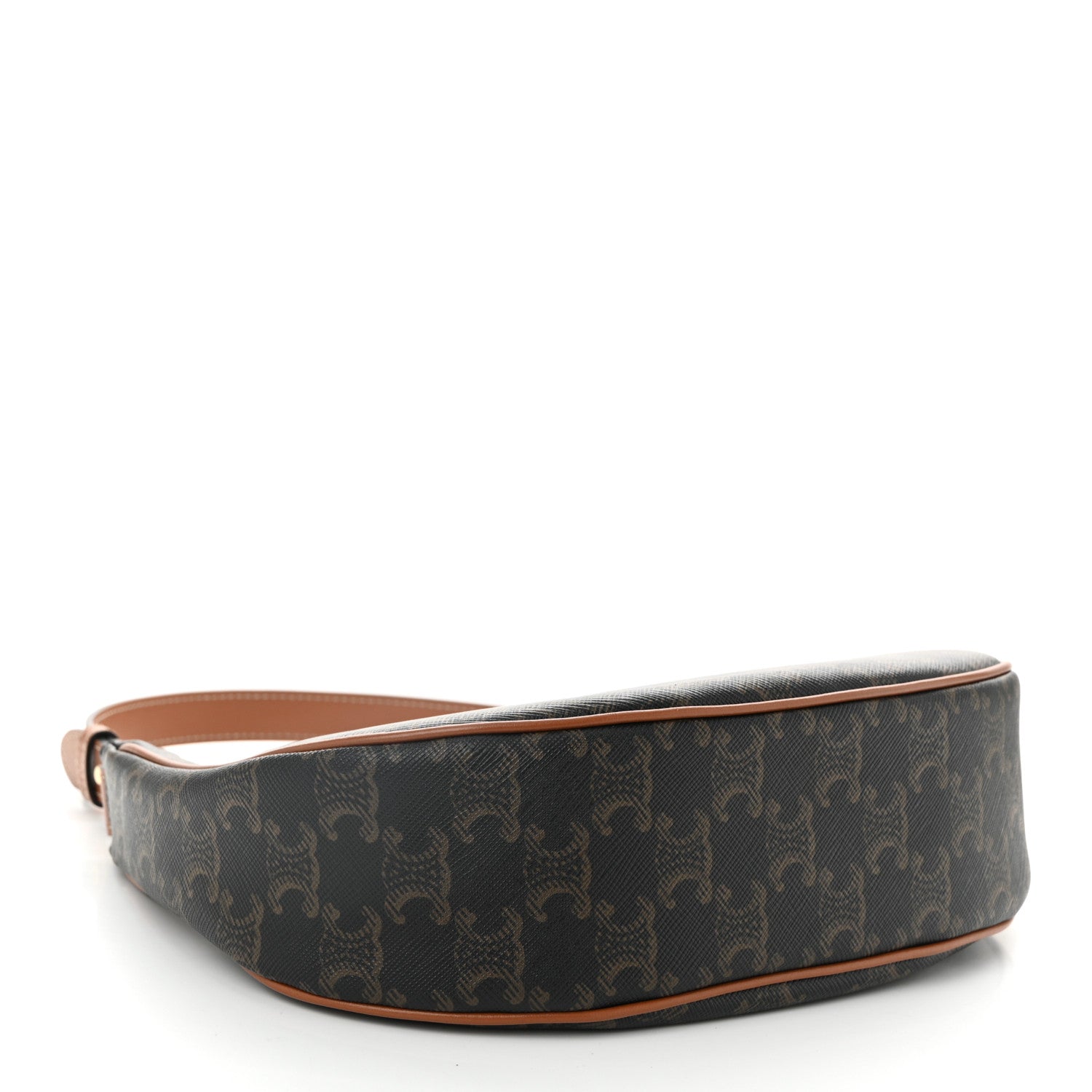 Celine Triomphe Canvas Calfskin Ava Shoulder Bag Tan 4 of 9