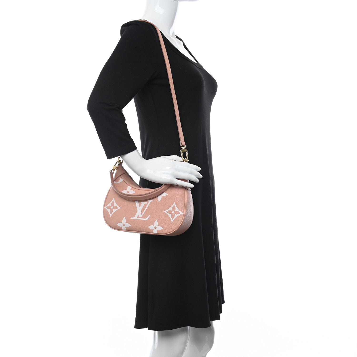 Louis Vuitton Empreinte Monogram Giant Bagatelle NM Rose Trianon Creme 2 of 9