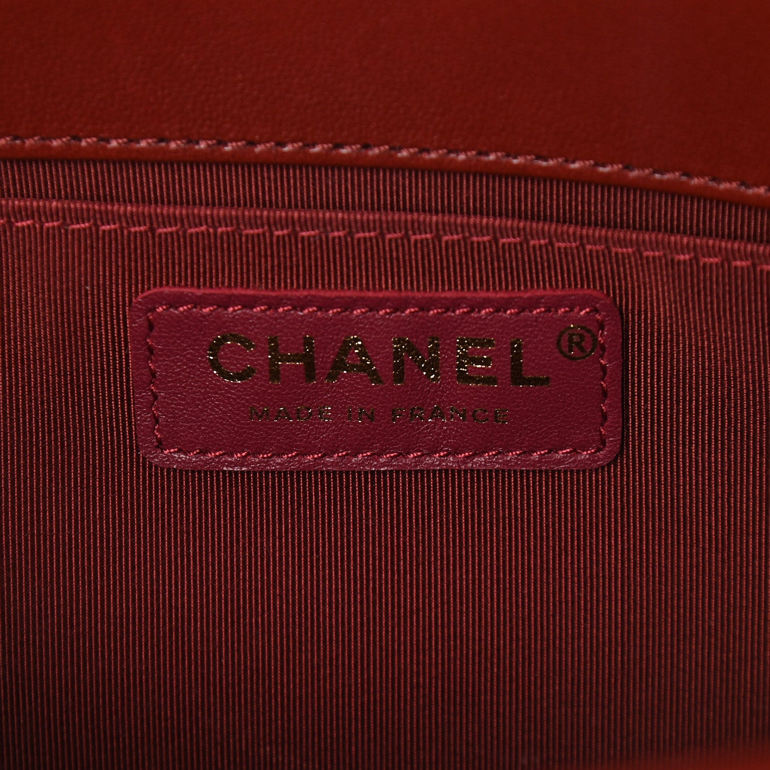 Chanel Lambskin Quilted Medium Boy Flap Dark Red 6 of 9
