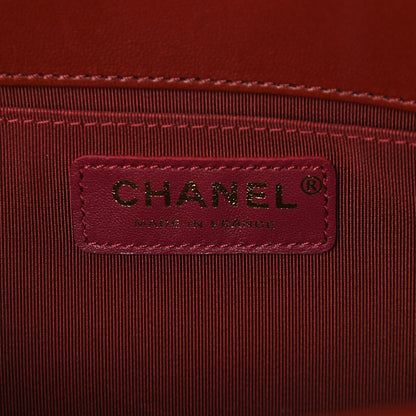 Chanel Lambskin Quilted Medium Boy Flap Dark Red 6 of 9