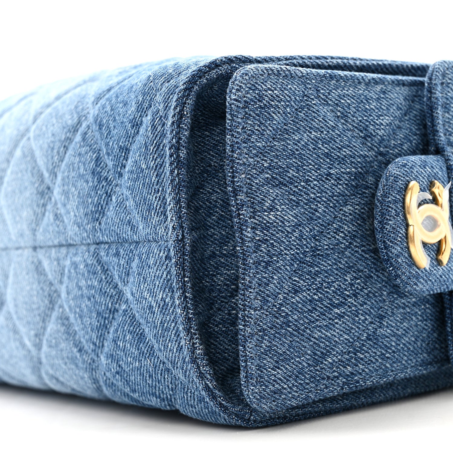 Chanel Washed Denim Quilted Mini Chanel 25 Handbag Blue 10 of 11