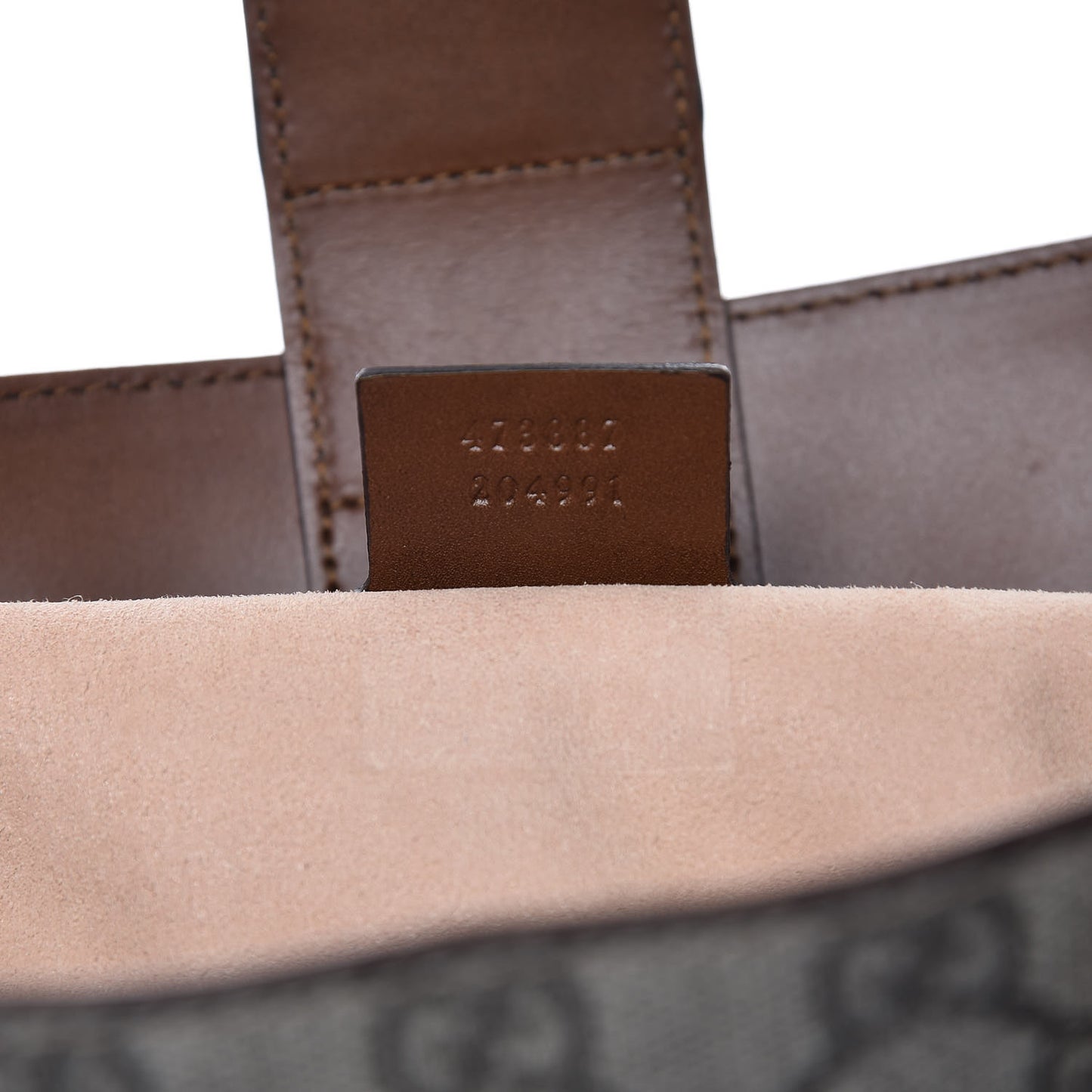 Soft GG Supreme Monogram Small Crossbody Tote Beige Cuir