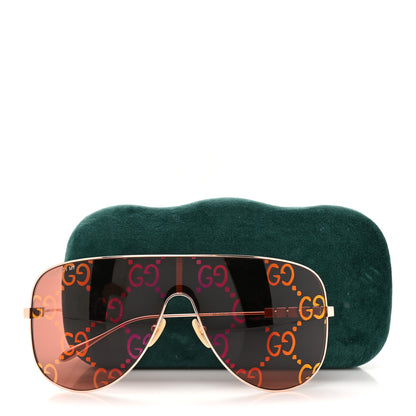 Gucci Metal Mask Sunglasses GG1436S Red Gold 7 of 7