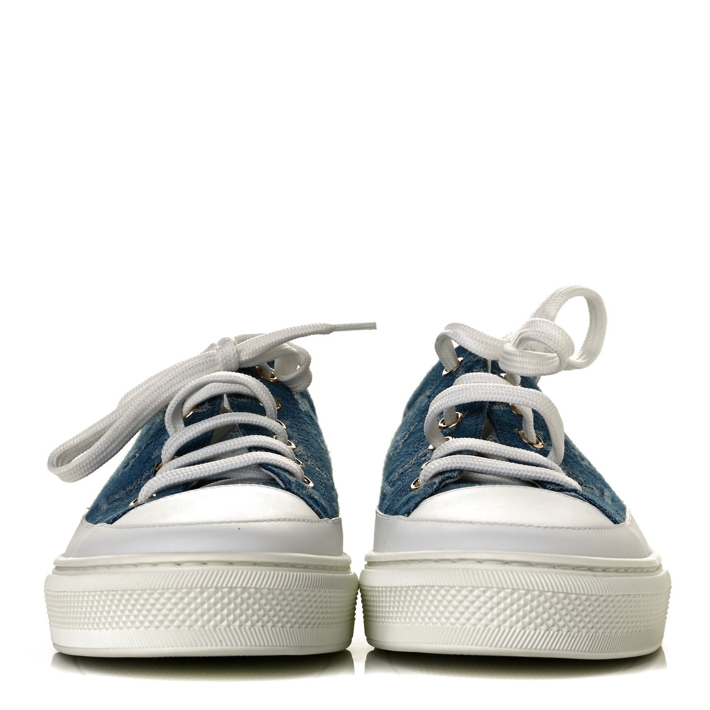 Denim Monogram Stellar Sneakers 38.5 Bleu Jeans Blue
