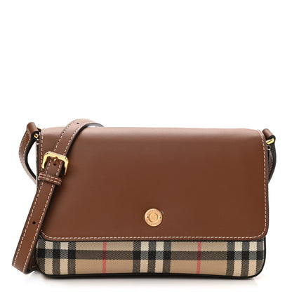 Burberry Calfskin Vintage Check Penny Bag Archive Beige Tan 1 of 12