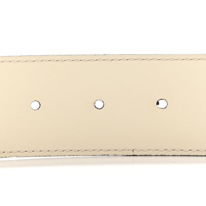 Gucci GG Supreme Monogram Matte Plutone Calfskin Double G 40mm Belt 100 40 Beige Ebony Mystic White 3 of 11