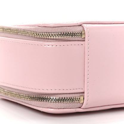 Chanel Glazed Calfskin Quilted Small Top Handle Vanity Case Light Pink 9 of 10