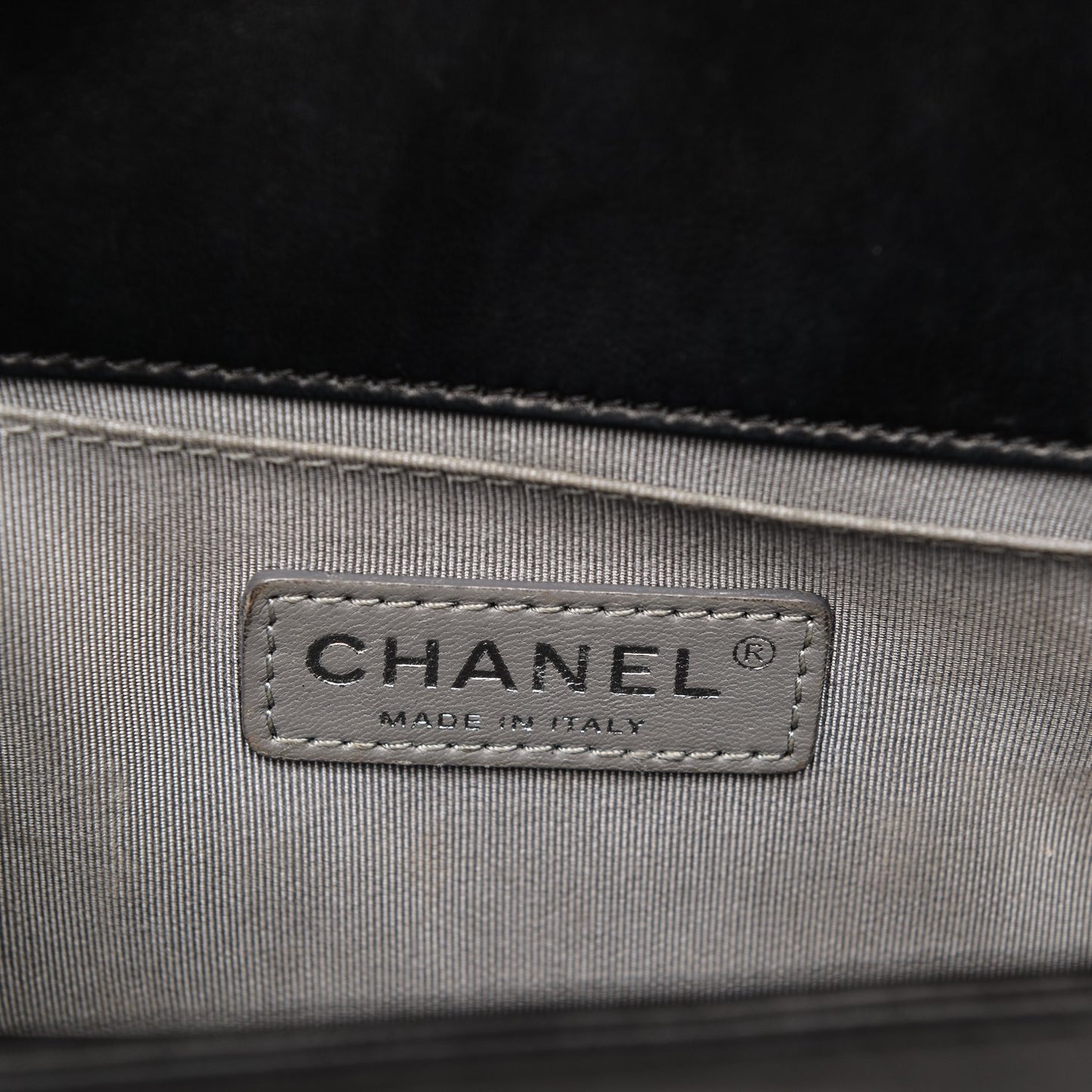 Lambskin Quilted Small Boy Flap Black