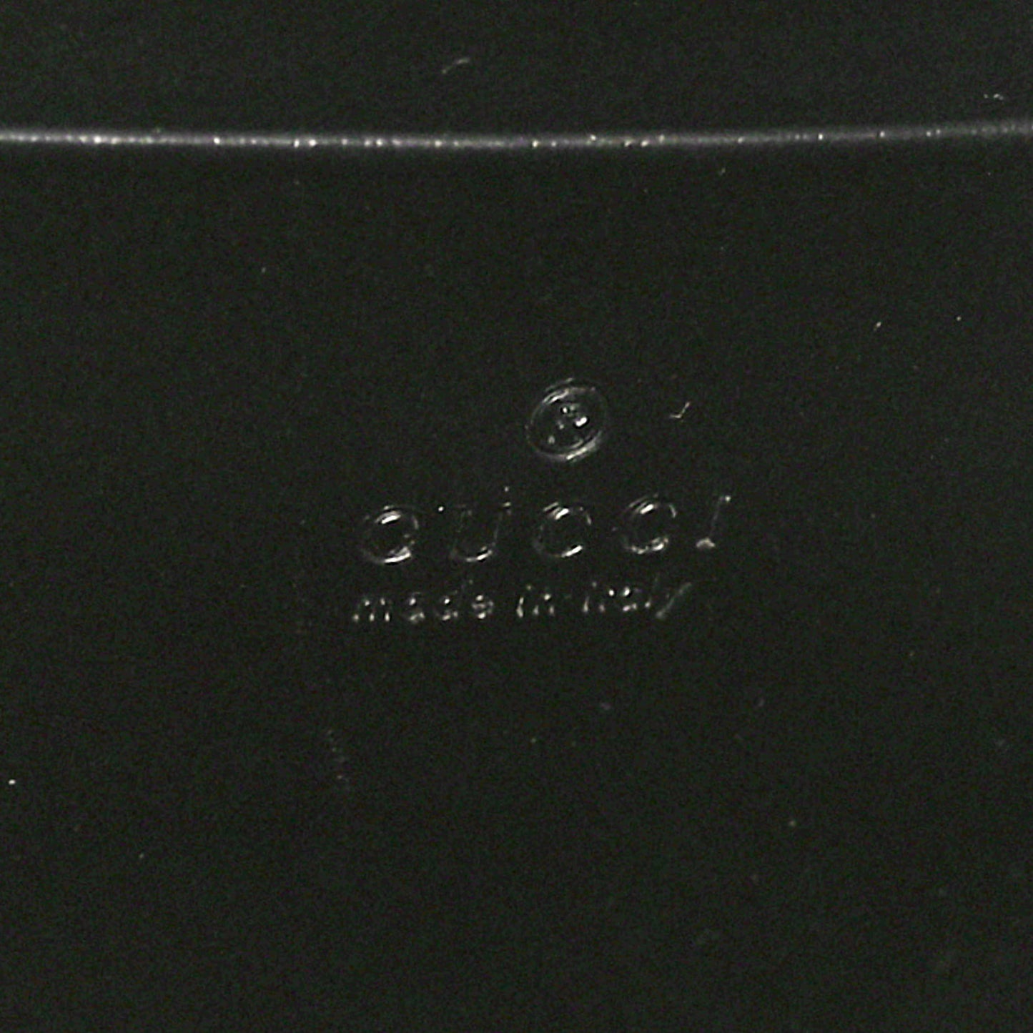 Calfskin GG Debossed Chain Wallet Black