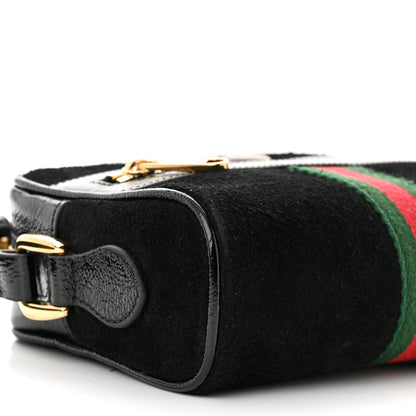 Gucci Suede Patent Web Mini Ophidia Shoulder Bag Black 9 of 11