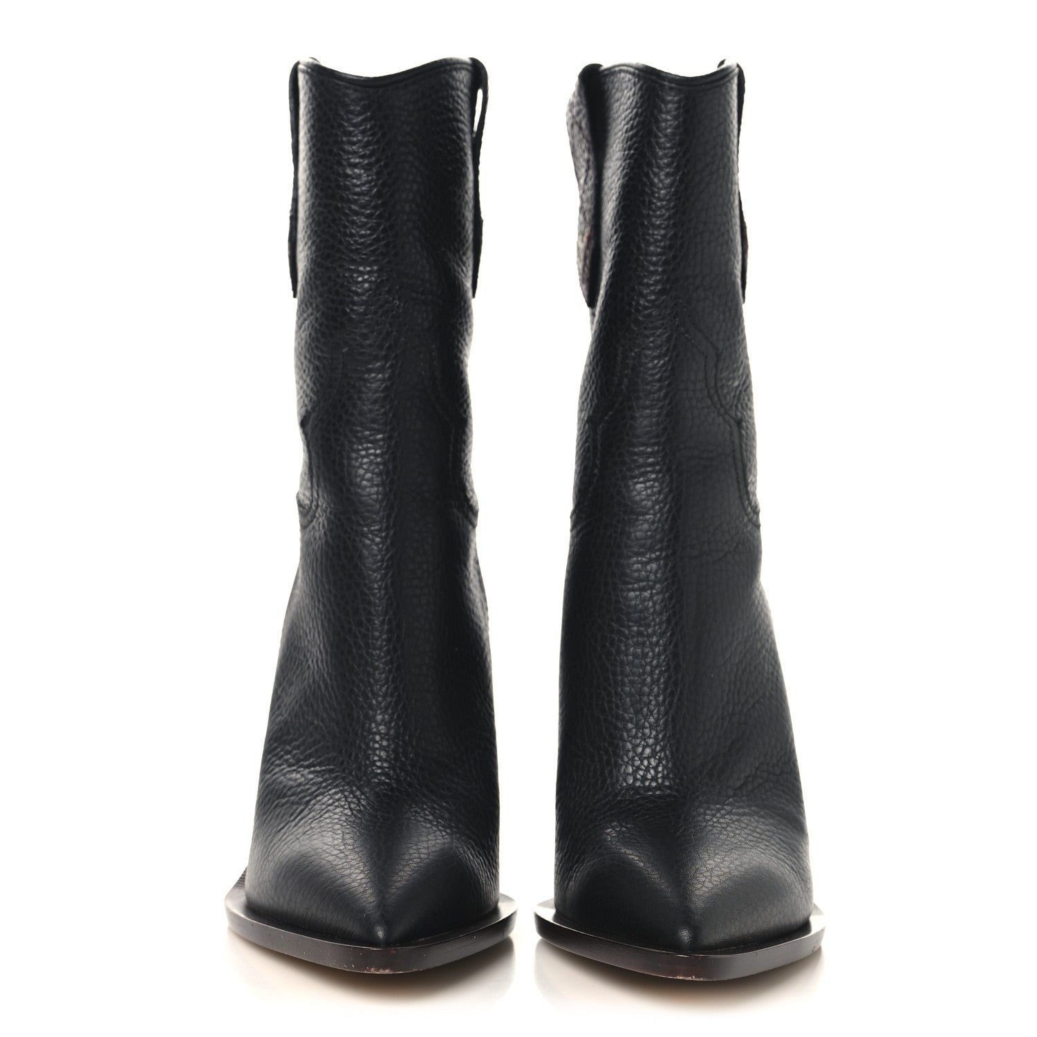 Fendi Grained Calfskin Cutwalk Ankle Boots 37.5 Black 3 of 8