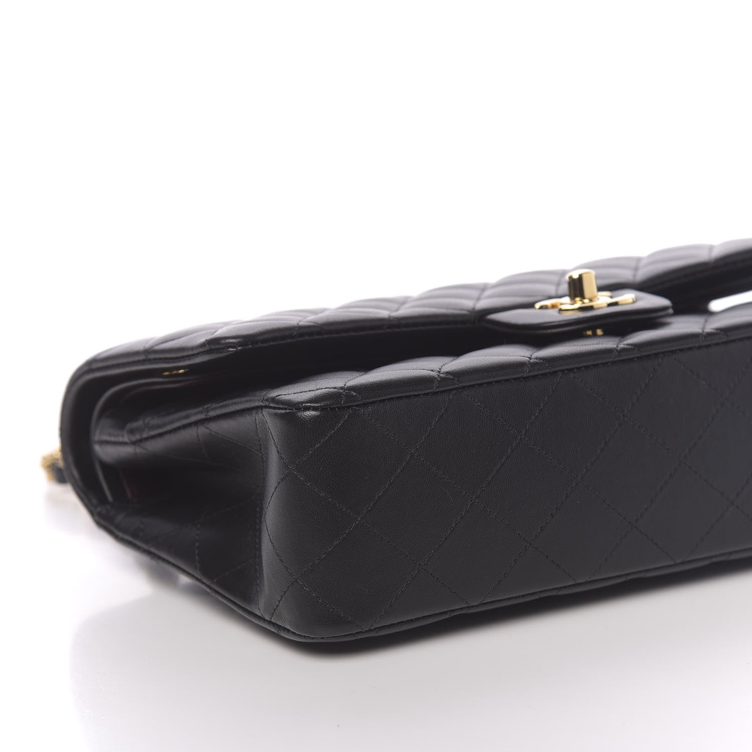 Chanel Lambskin Quilted Medium Double Flap Black 9 of 11