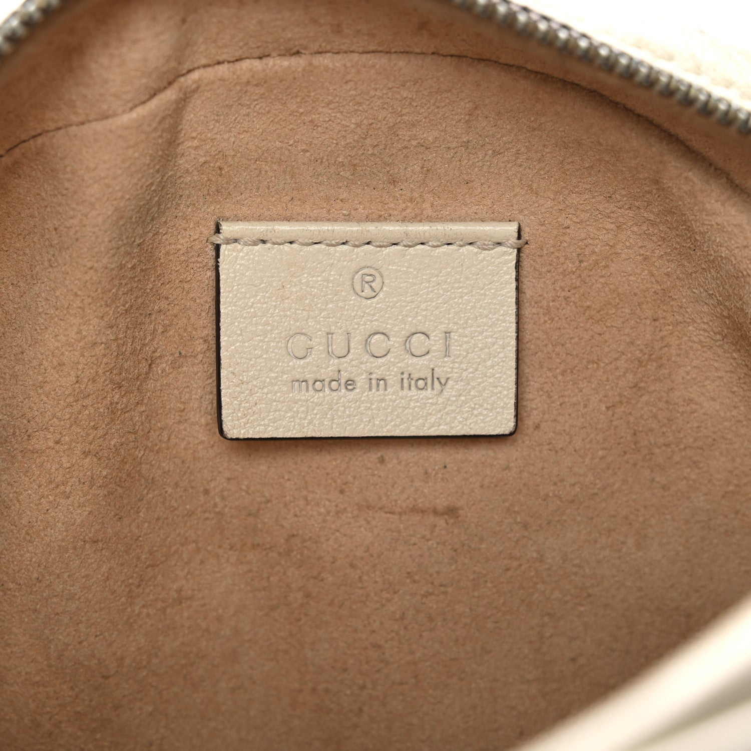 Gucci Calfskin Matelasse Mini GG Marmont Round Shoulder Bag White 6 of 16