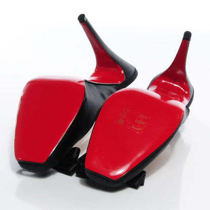 Christian Louboutin Crepe Satin Nooka 100 Pumps 40 Black 5 of 9