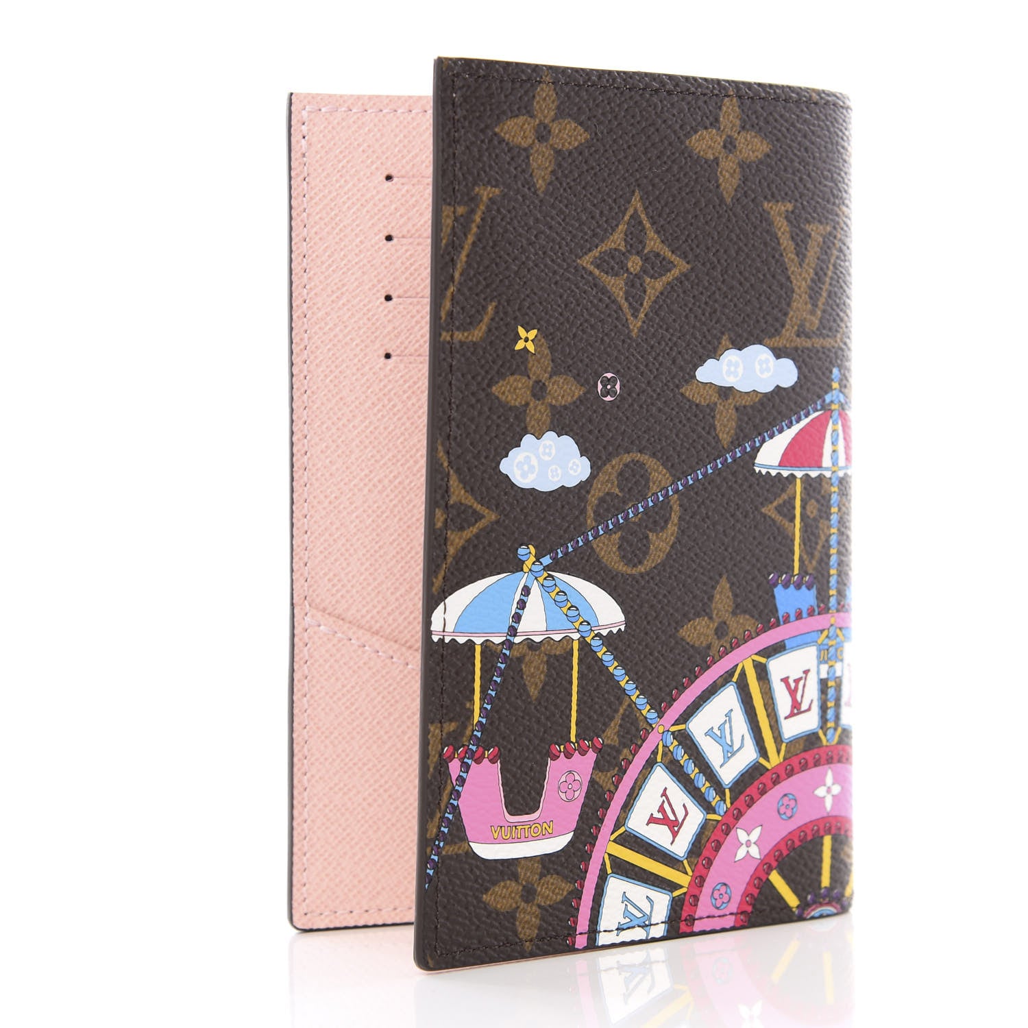Louis Vuitton Monogram 2020 Christmas Animation Big Wheel Passport Cover Rose Ballerine 2 of 8
