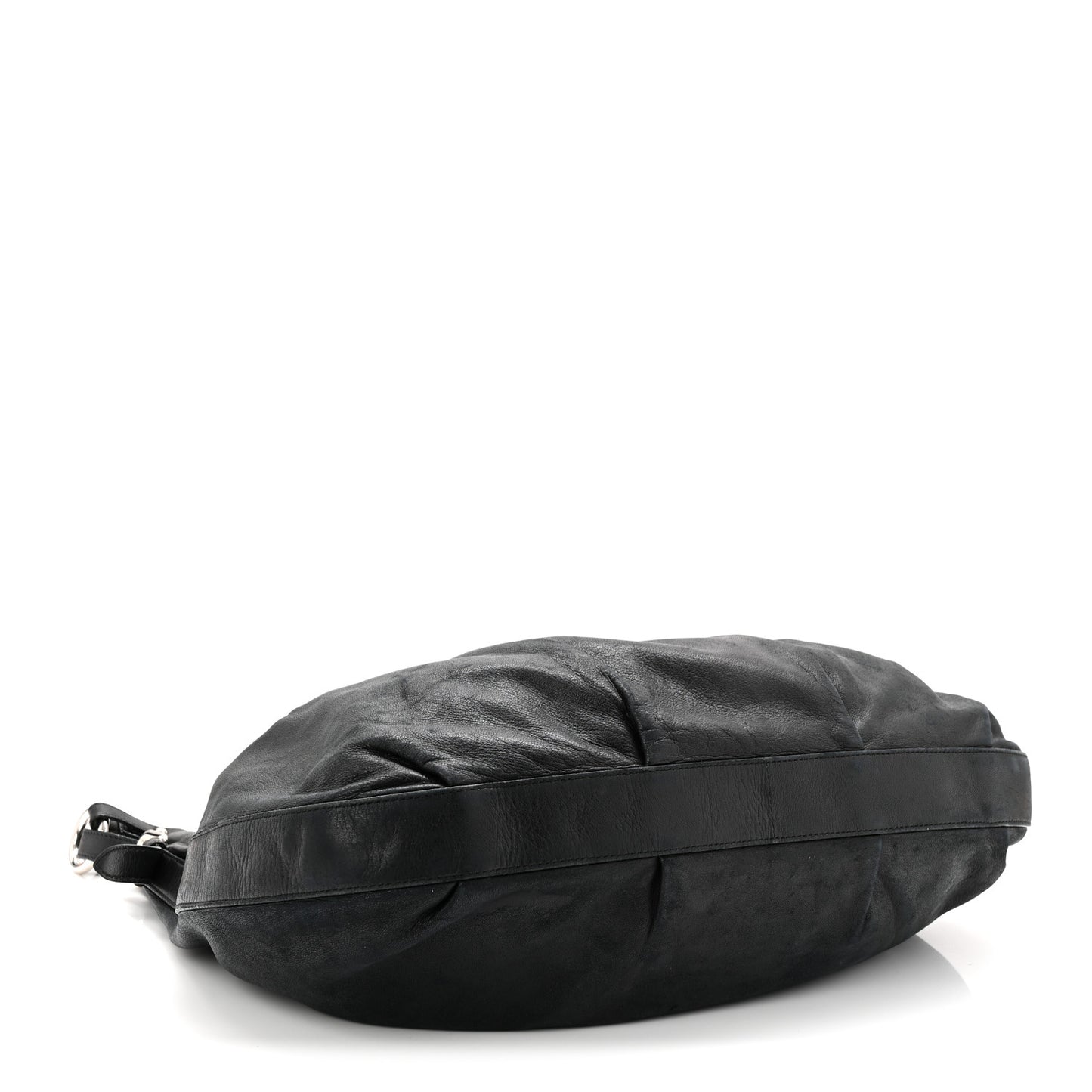 Soft Calf Pleated Hobo Black