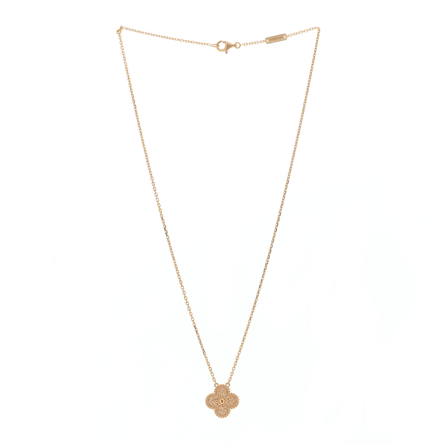 Van Cleef & Arpels 18K Rose Gold Vintage Alhambra Pendant Necklace 3 of 5