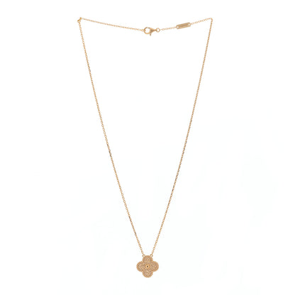 Van Cleef & Arpels 18K Rose Gold Vintage Alhambra Pendant Necklace 3 of 5