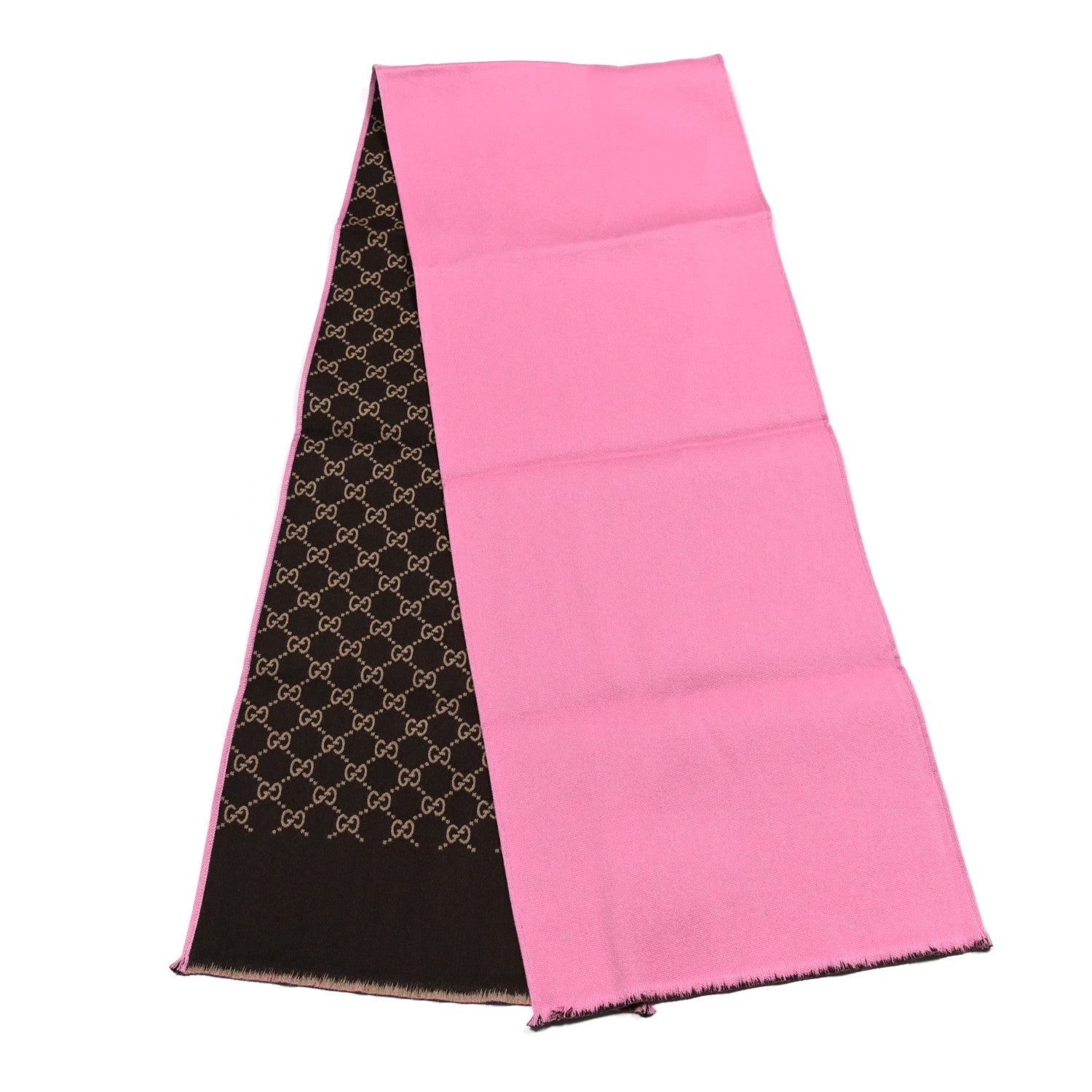 Gucci Wool Silk GG Monogram Ripon Simple Scarf Roseate 2 of 4