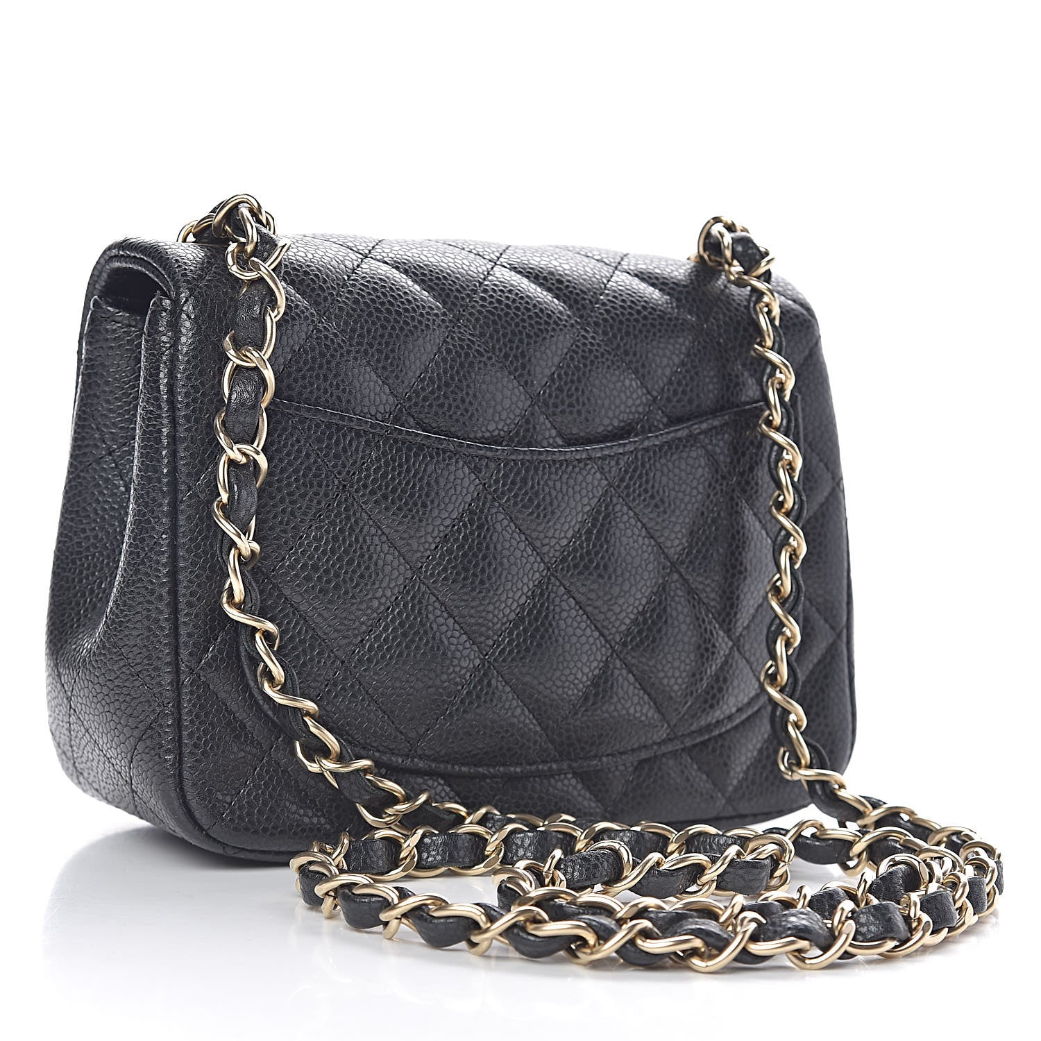 Chanel Metallic Caviar Quilted Mini Square Flap Black 3 of 10