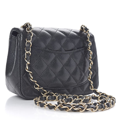 Chanel Metallic Caviar Quilted Mini Square Flap Black 3 of 10
