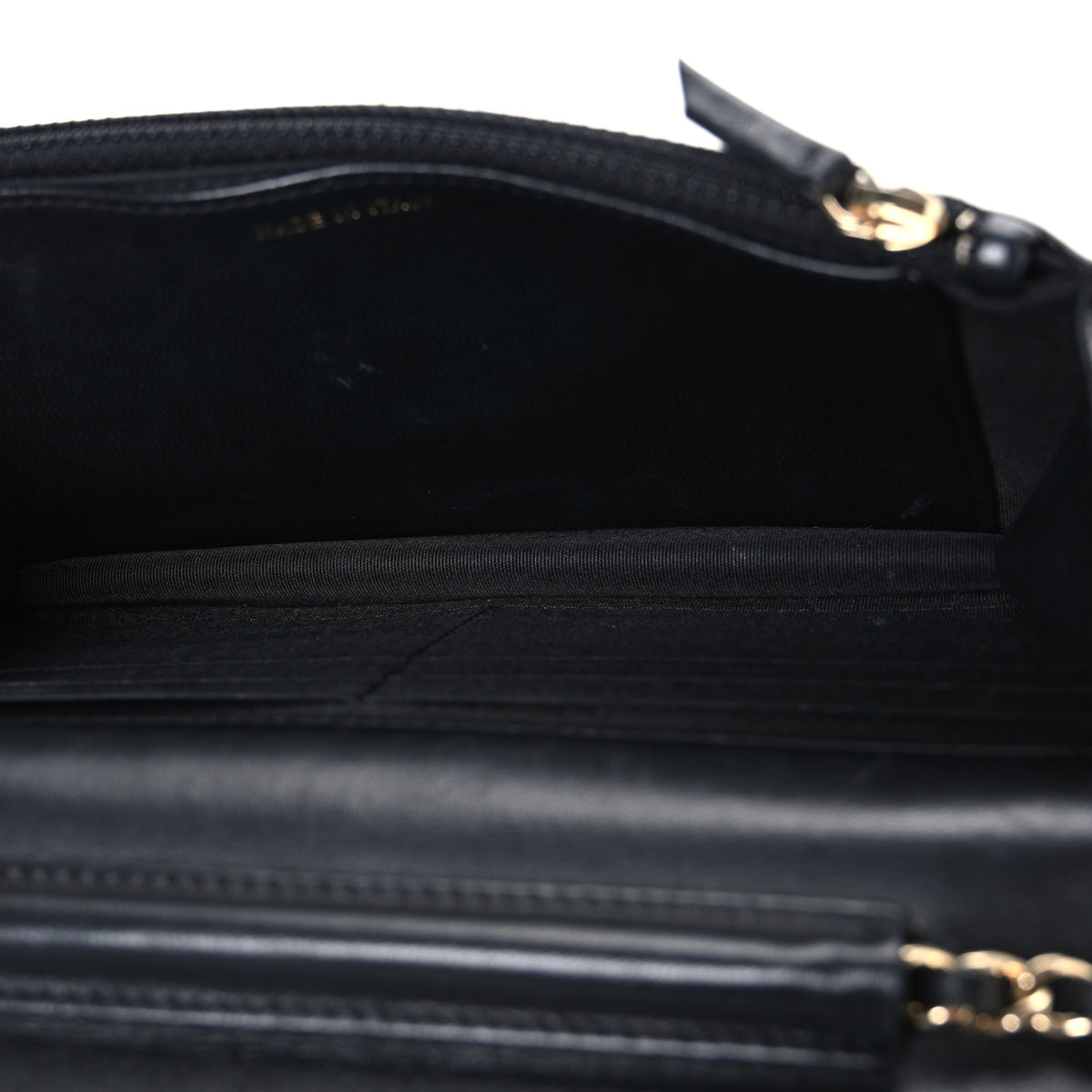 Chanel Lambskin Camellia Wallet on Chain WOC Black 5 of 11