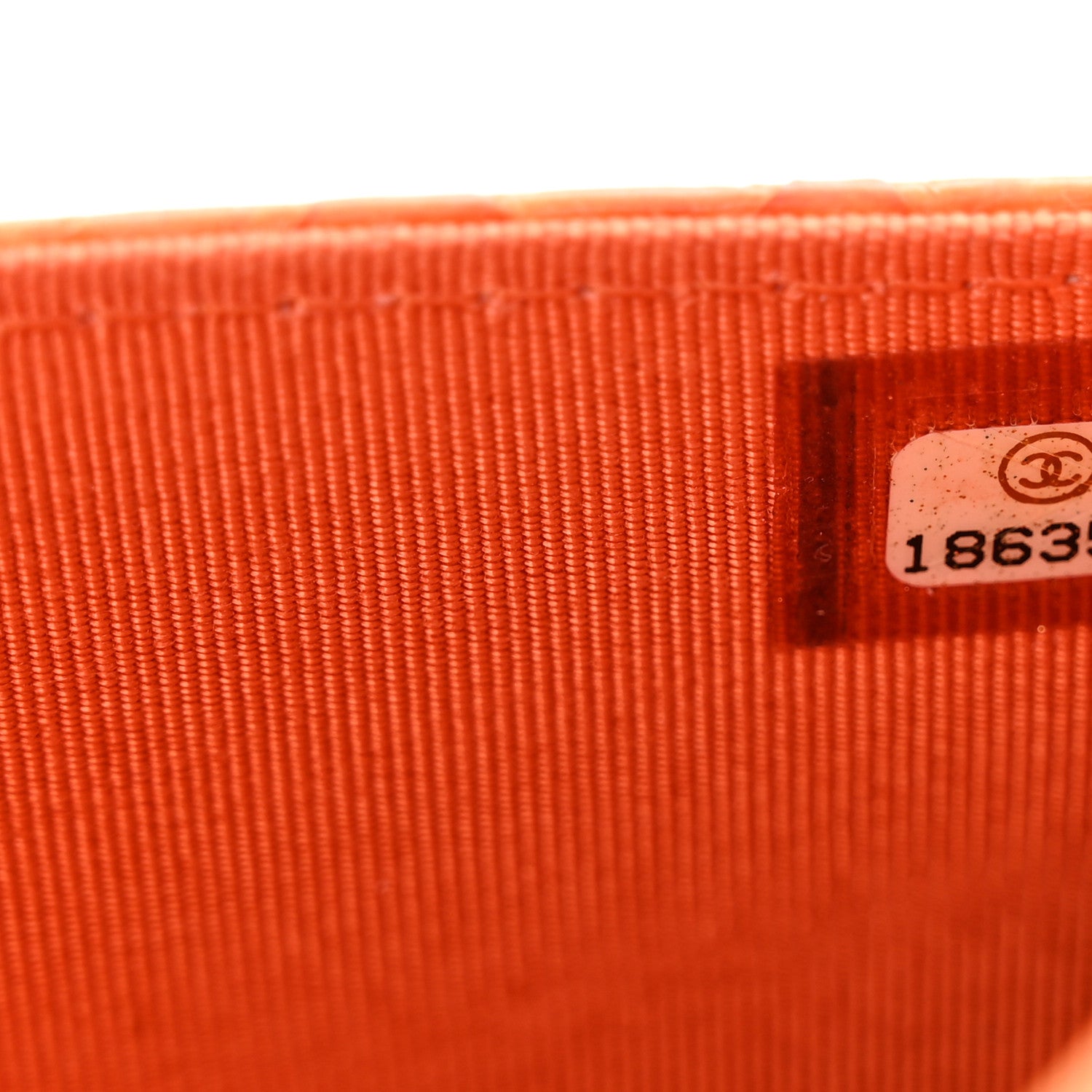 Chanel Snakeskin Wallet On Chain WOC Orange 9 of 14