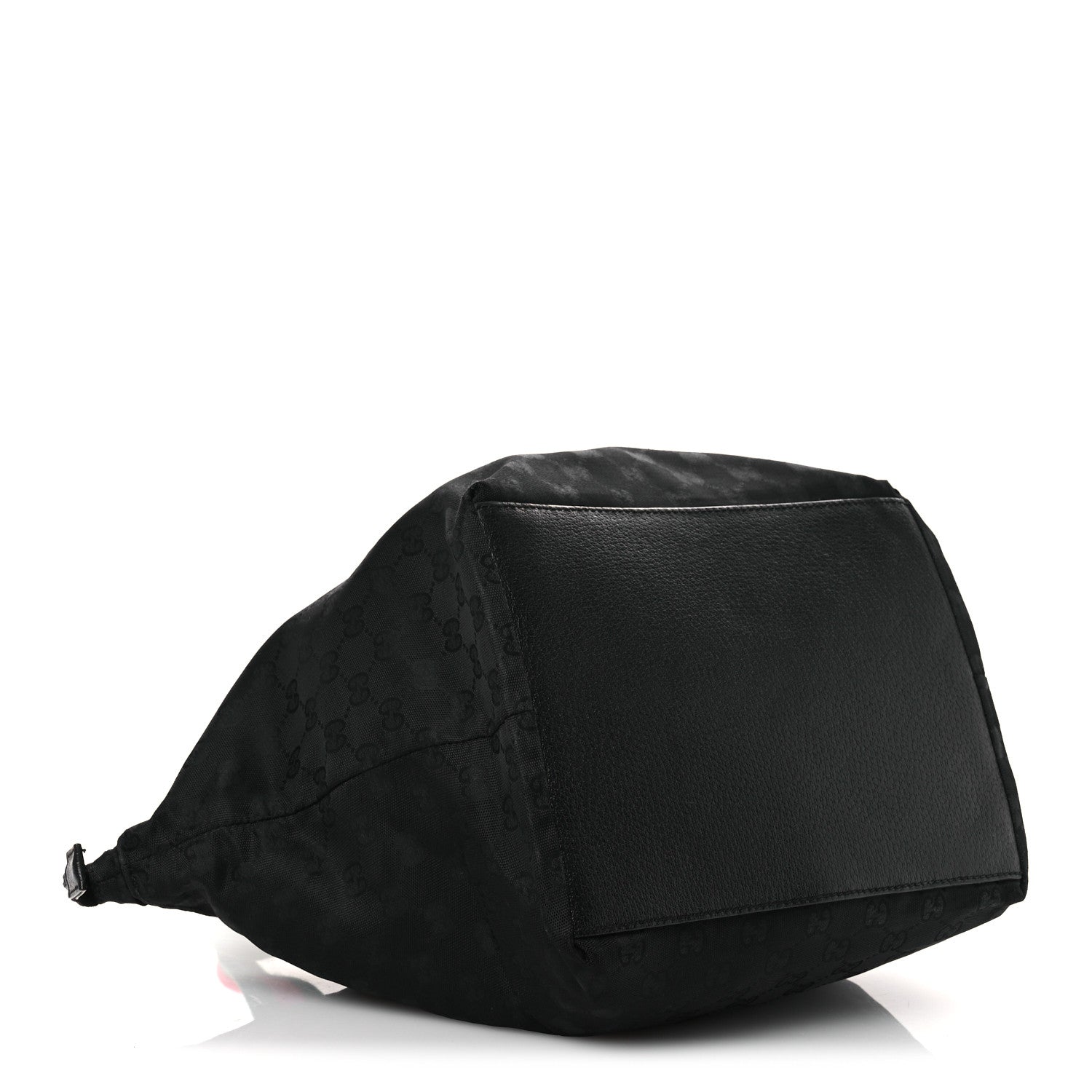 Gucci GG Monogram Medium Web Handle Bucket Tote Black 4 of 13