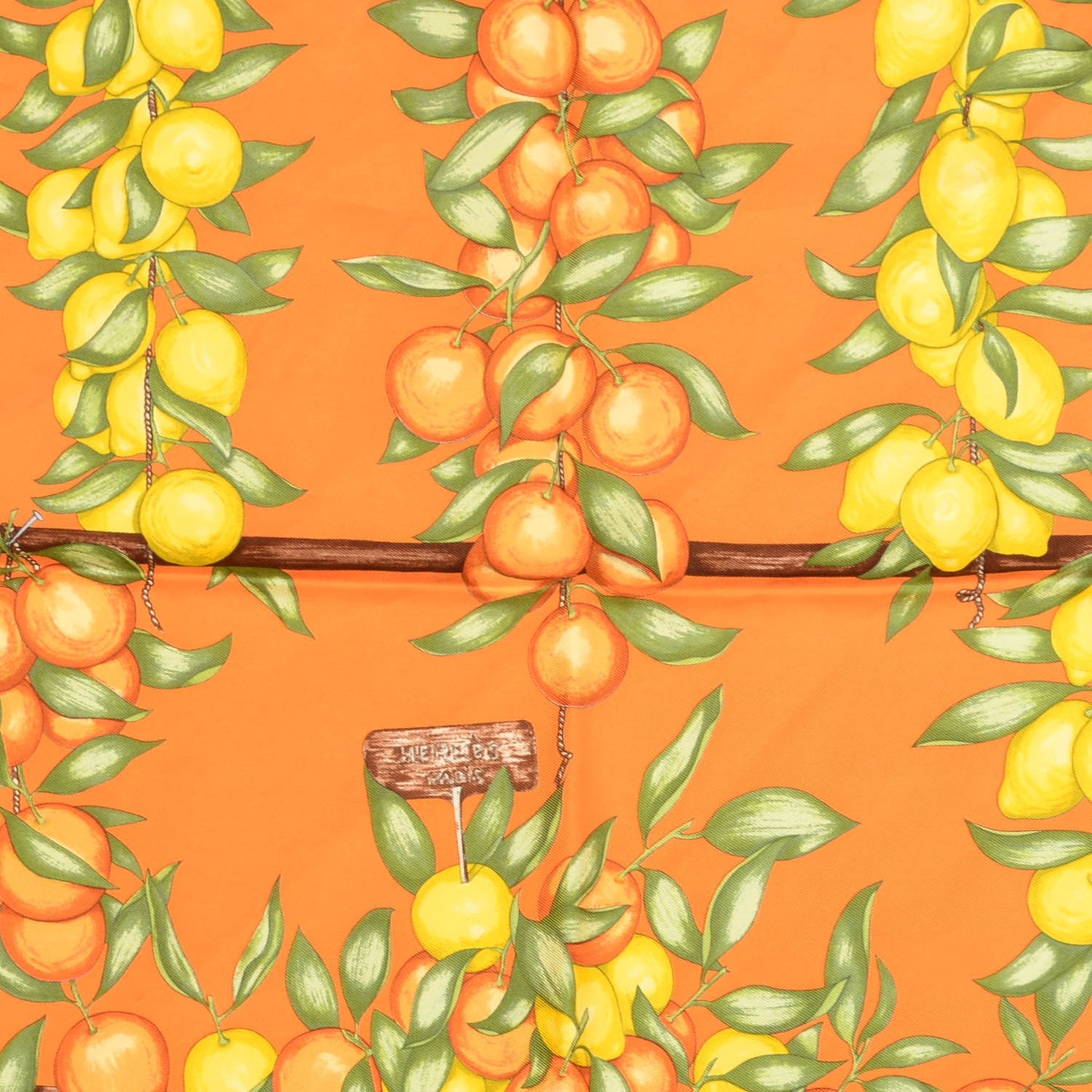Silk Oranges Et Citrons Pocket Square Scarf