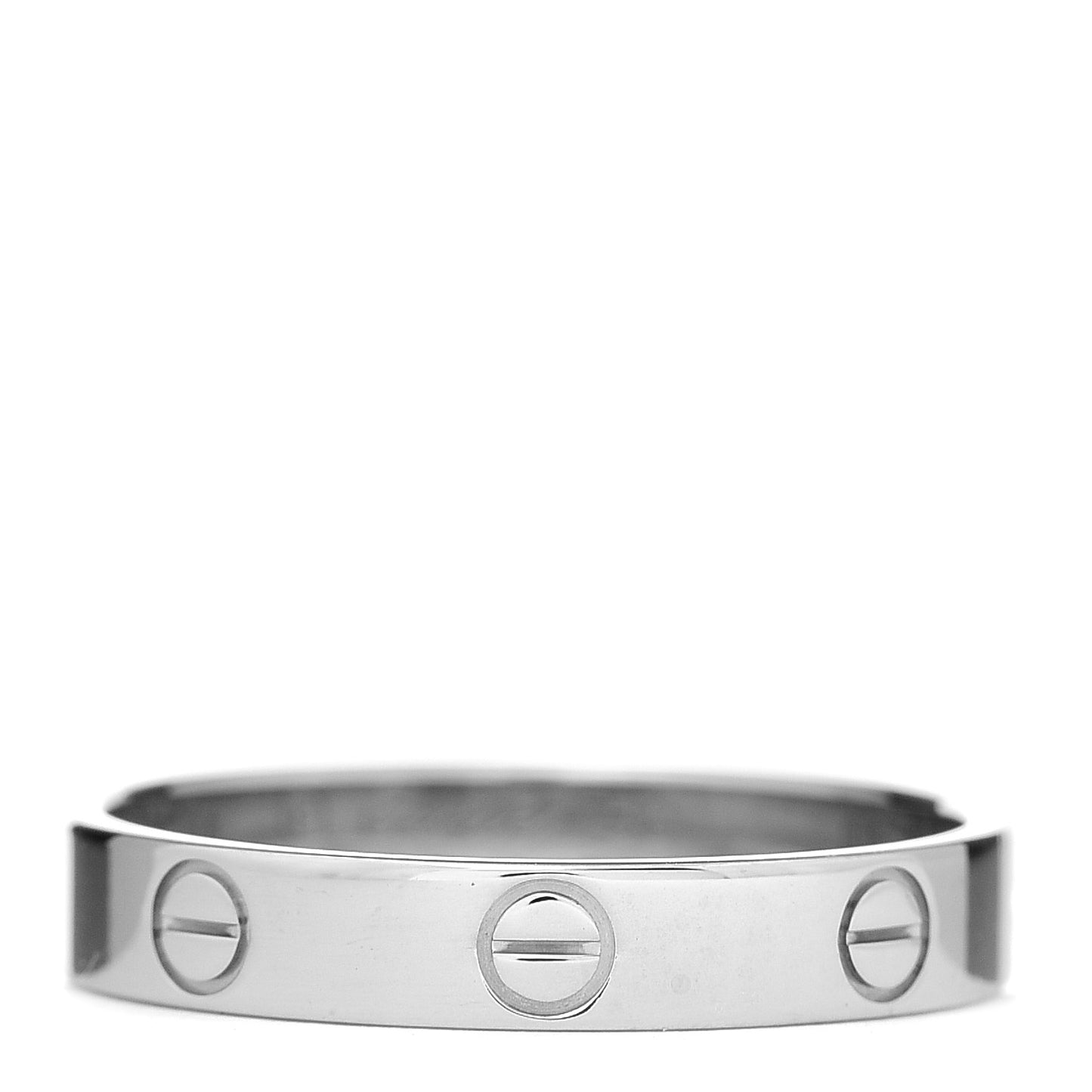 18K White Gold 3.5mm LOVE Wedding Band Ring 58 8.5