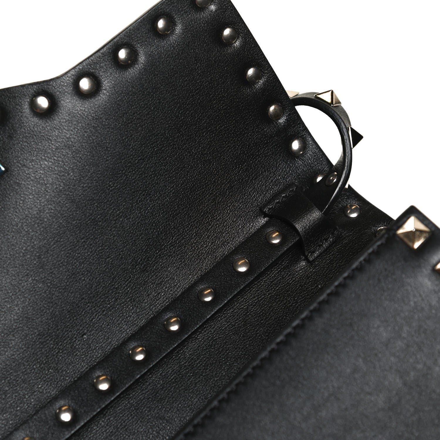 Valentino Garavani Vitello Medium Rockstud Flip Lock Crossbody Bag Black 12 of 13