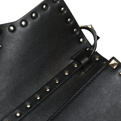 Valentino Garavani Vitello Medium Rockstud Flip Lock Crossbody Bag Black 12 of 13